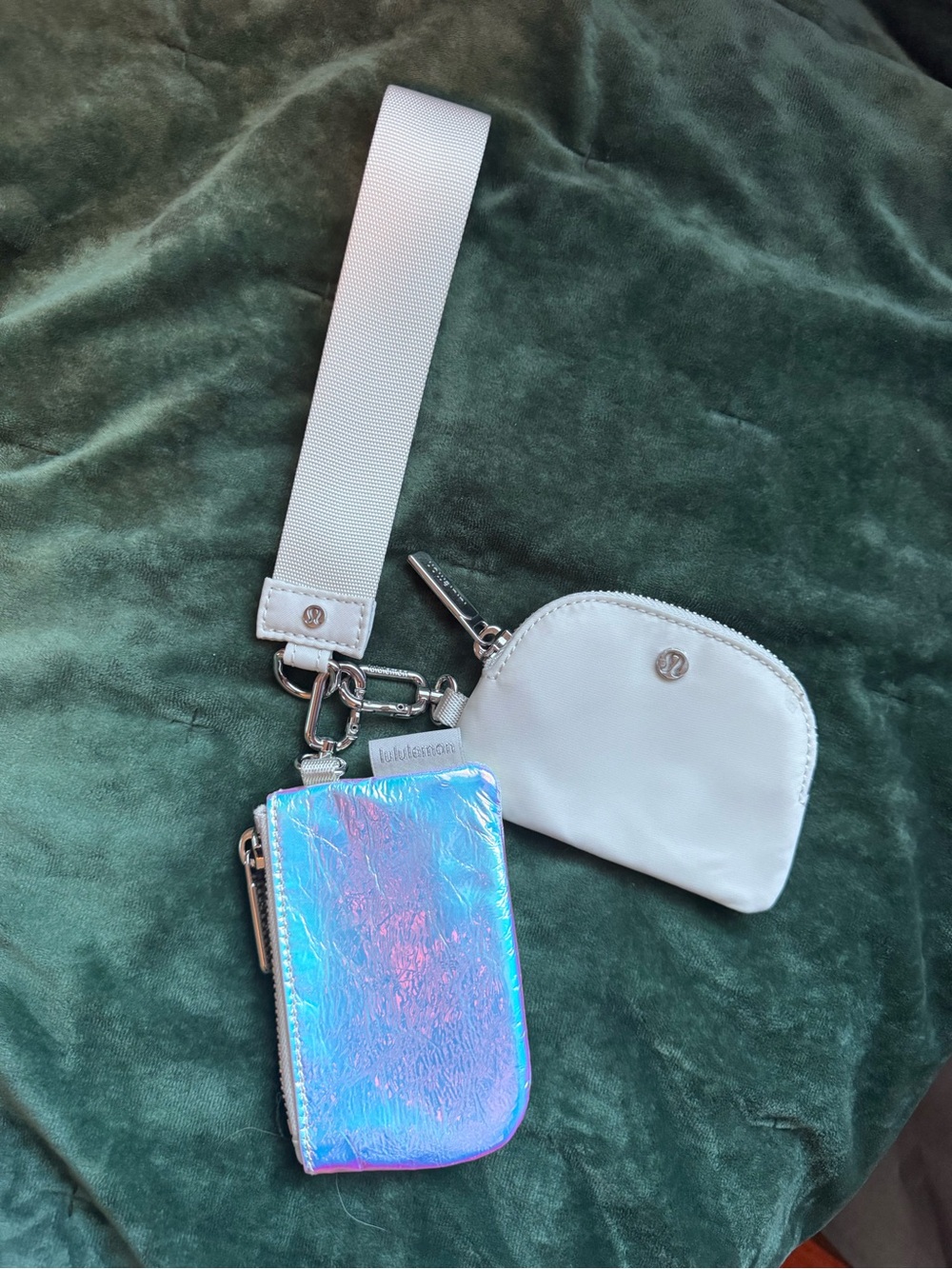 lululemon athletica White Wristlet with Iridescent